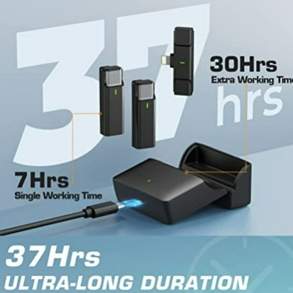 AUXCO 2 Pack Wireless Lavalier Microphone - Picture 7 of 7